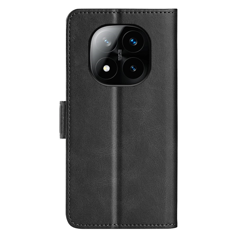 Xiaomi Redmi Note 14 Pro+ - EIDERWOOD Faux Leather Flip Cover m. Kortholder og stativfunksjon - svart