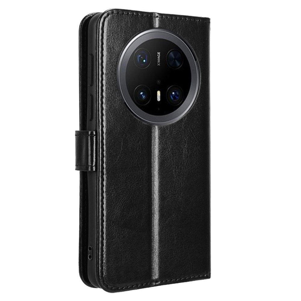 Huawei Mate 70 Pro+ / 70 Pro - EIDERWOOD Faux Leather Flip Cover m. Stropp - Svart