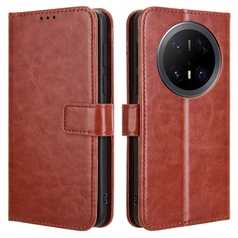 Huawei Mate 70 Pro+ / 70 Pro - EIDERWOOD Faux Leather Flip Cover m. Stropp - Brun