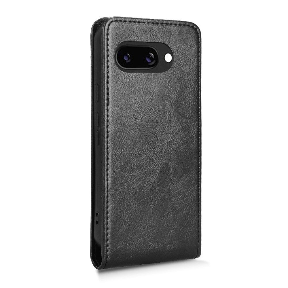 Google Pixel 9a - EIDERWOOD Kunstlæder Flip Cover m. Kortlomme - Sort