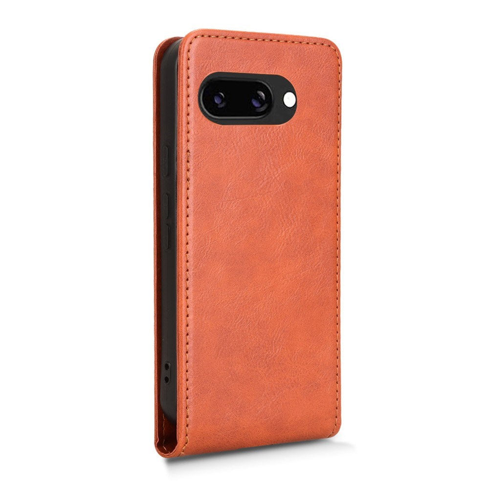 Google Pixel 9a - EIDERWOOD Kunstlæder Flip Cover m. Kortlomme - Orange