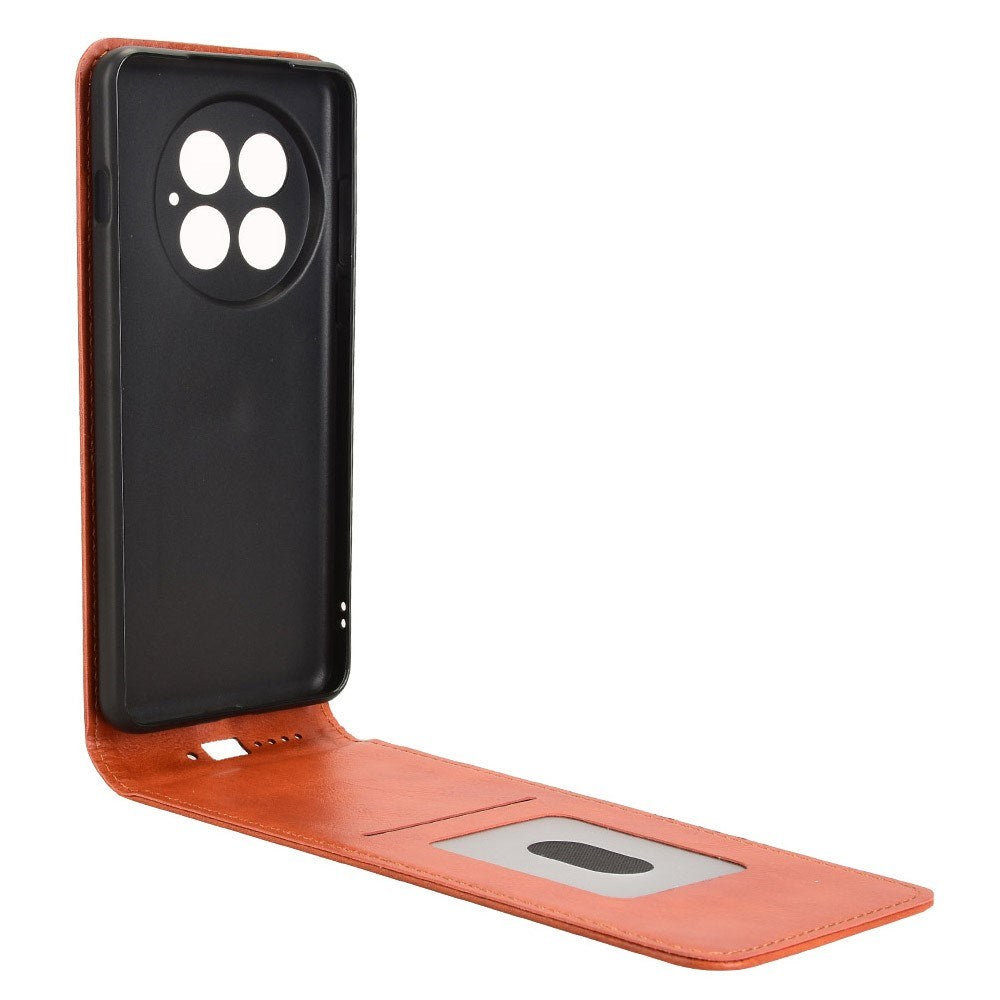 OnePlus 13 - EIDERWOOD Vegansk Læder Flip Cover m. Kortlomme - Orange