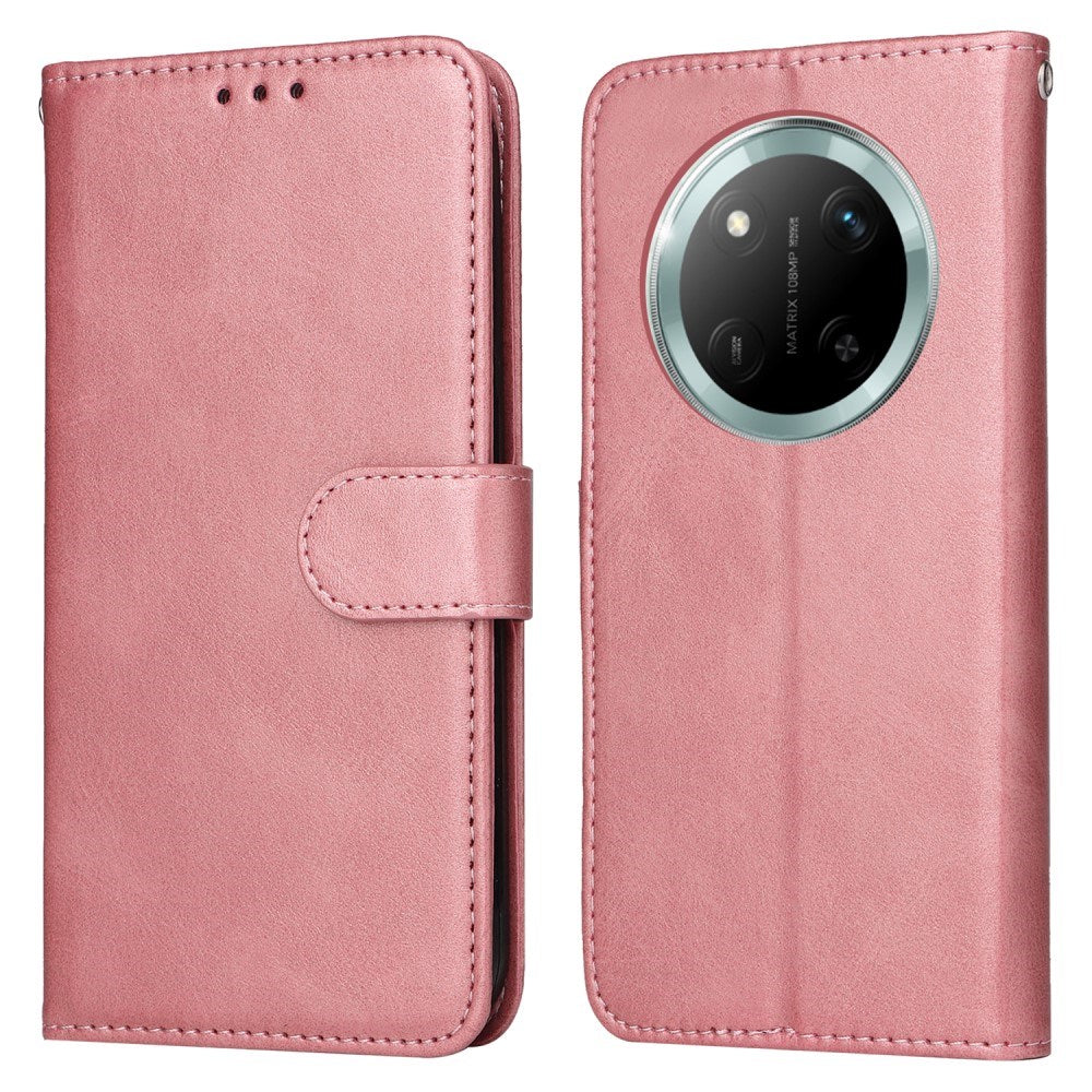 Honor Magic7 Lite - EIDERWOOD Faux Leather Flip Cover m. Stropp - Rosa