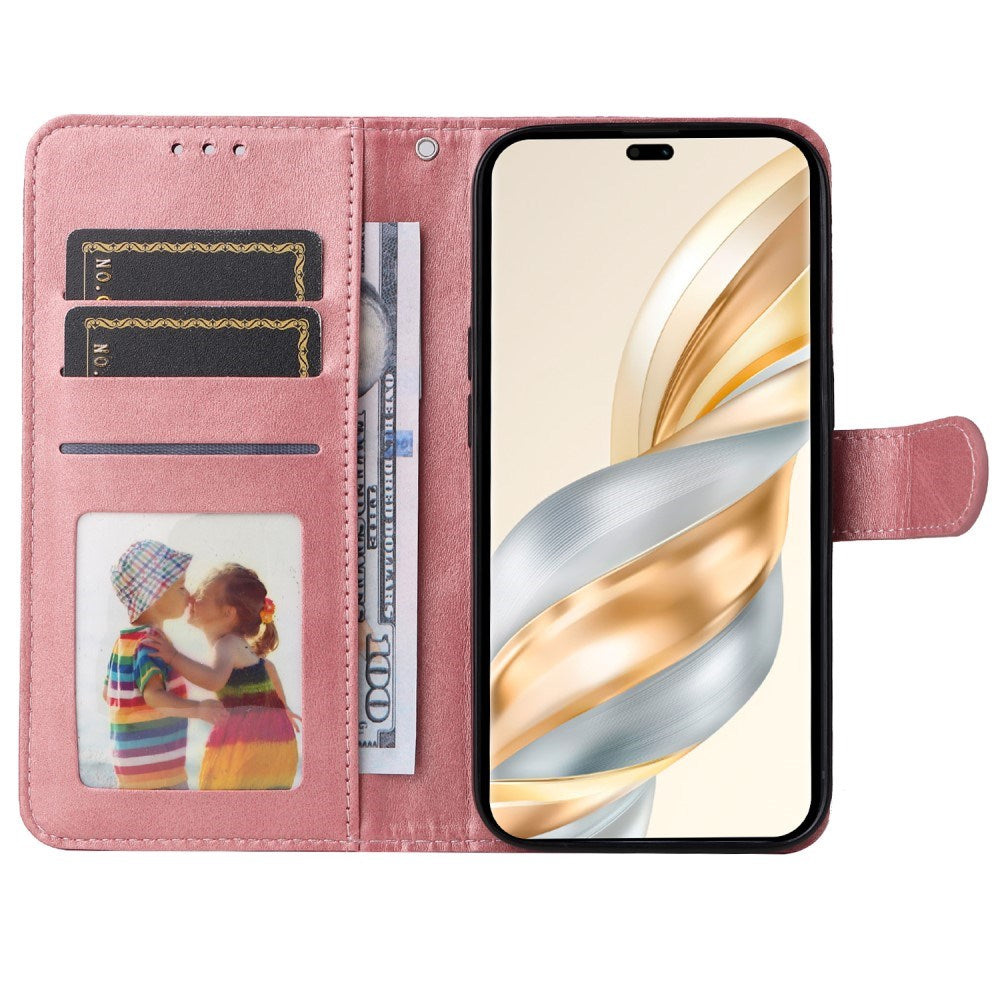 Honor Magic7 Lite - EIDERWOOD Faux Leather Flip Cover m. Stropp - Rosa