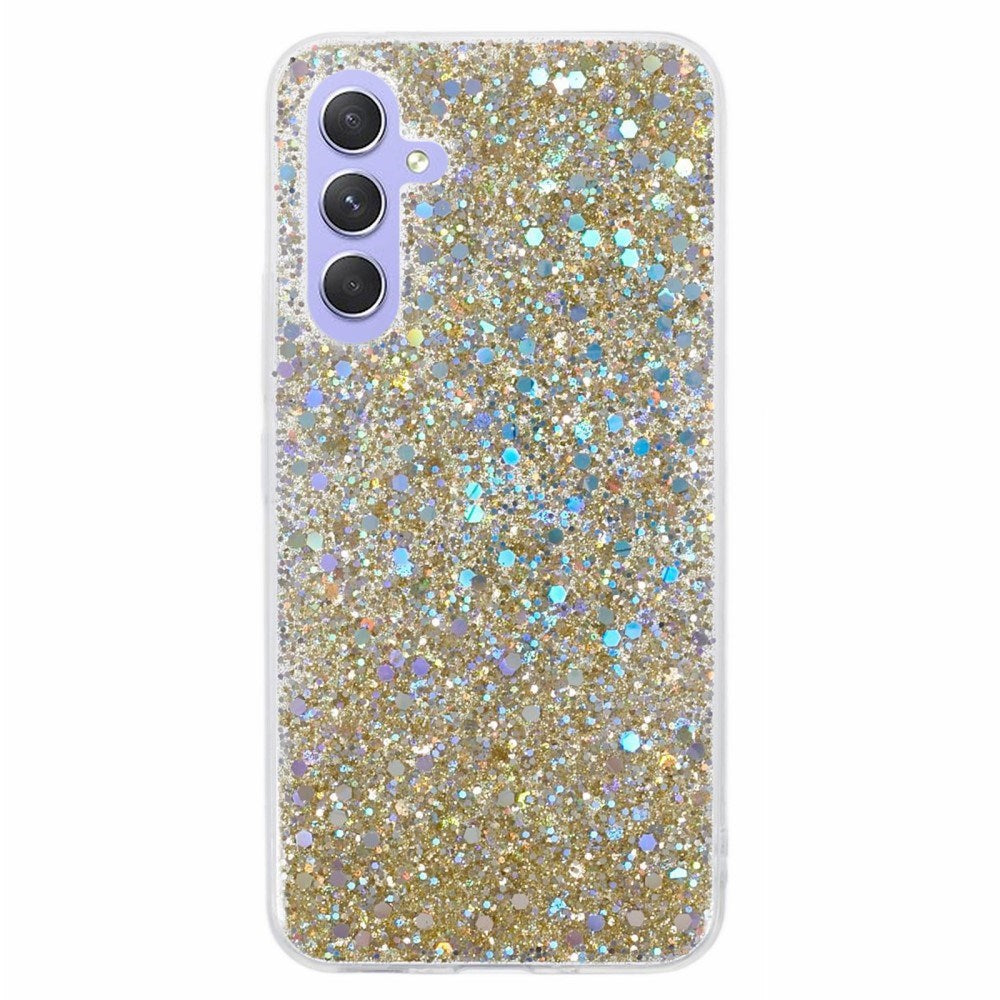 Samsung Galaxy A26 (5G) - EIDERWOOD fleksibelt plastdeksel m. Glitter - Gull