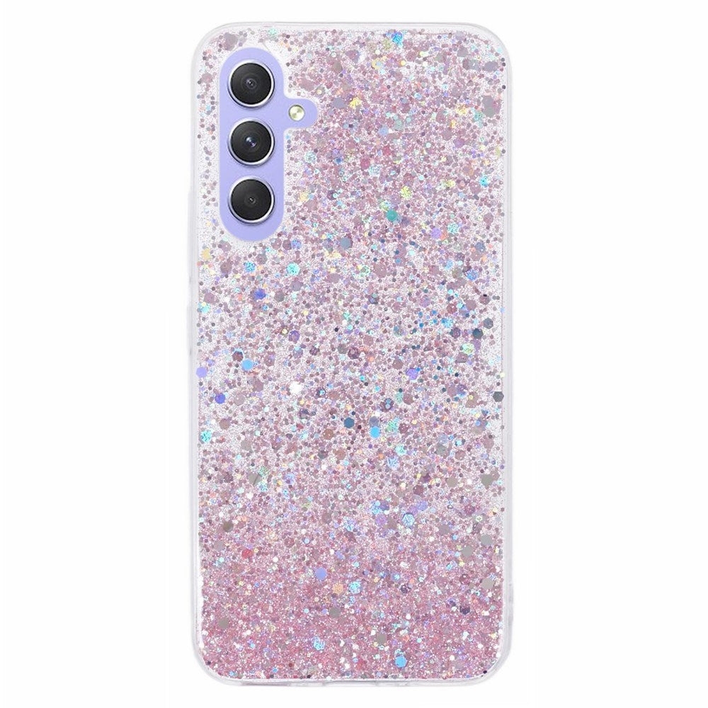 Samsung Galaxy A26 (5G) - EIDERWOOD fleksibelt plastdeksel m. Glitter - Rosa