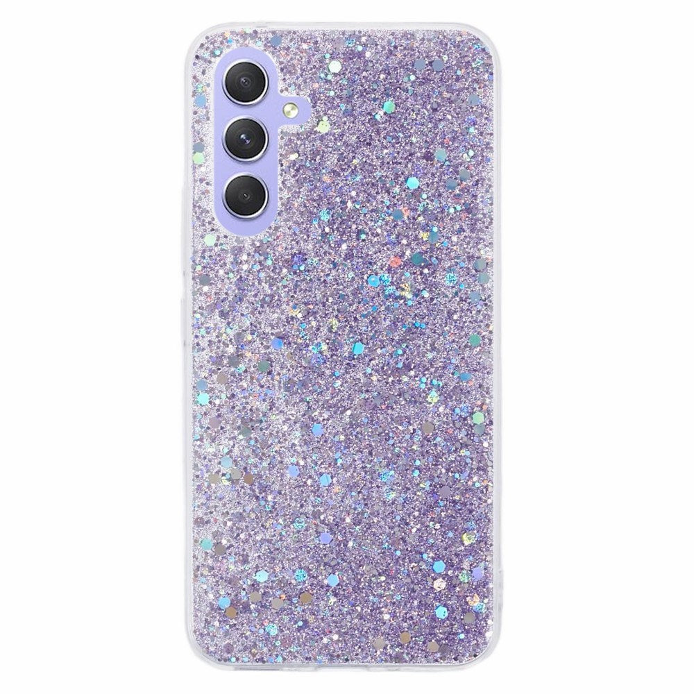 Samsung Galaxy A26 (5G) - EIDERWOOD fleksibelt plastdeksel m. Glitter - Lilla