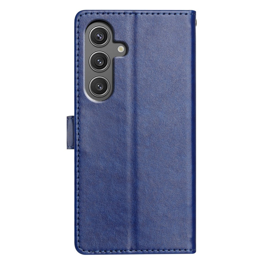 Samsung Galaxy A26 (5G) - EIDERWOOD Faux Leather Flip Cover m. Stropp - Blå