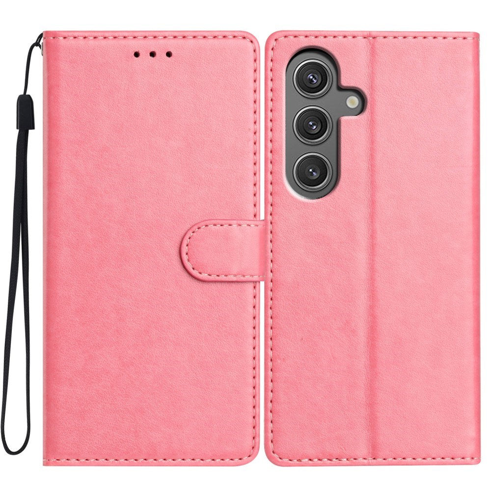 Samsung Galaxy A26 (5G) - EIDERWOOD Faux Leather Flip Cover m. Stropp - Rosa