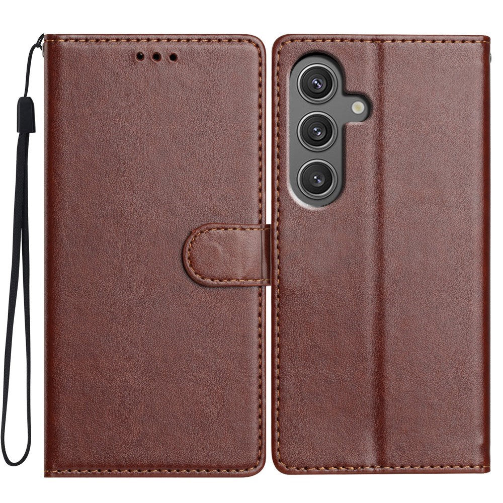 Samsung Galaxy A56 (5G) - EIDERWOOD Faux Leather Flip Cover m. Stropp - Brun