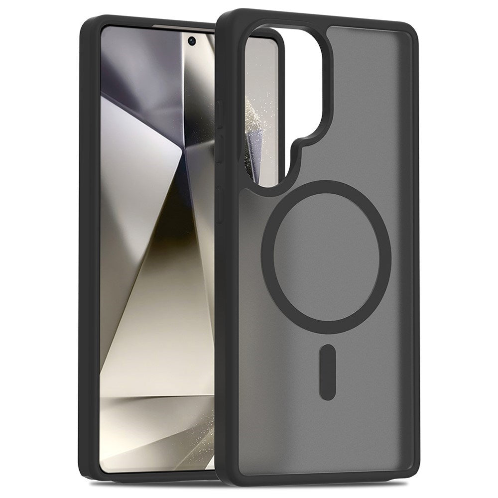 EIDERWOOD Samsung Galaxy S25 Ultra Matte Hybrid Bakdeksel - MagSafe-kompatibel - Svart / Gjennomsiktig