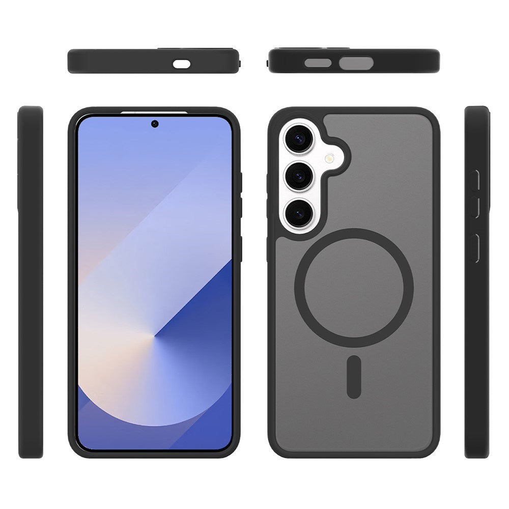 EIDERWOOD Samsung Galaxy S24+ (Plus) / S25+ (Plus) Matt Hybrid Bakdeksel - MagSafe-kompatibel - Blå / Gjennomsiktig