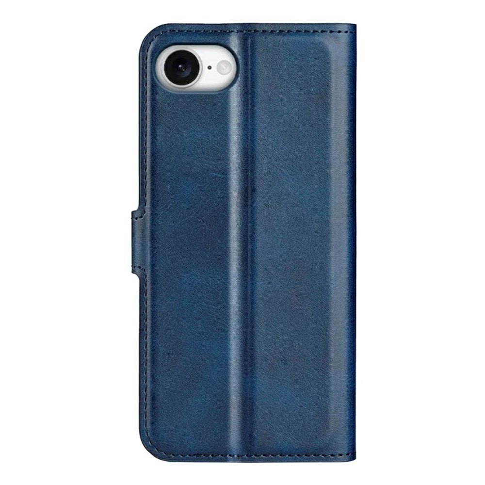iPhone 16e - EIDERWOOD Faux Leather Flip Deksel - Blå