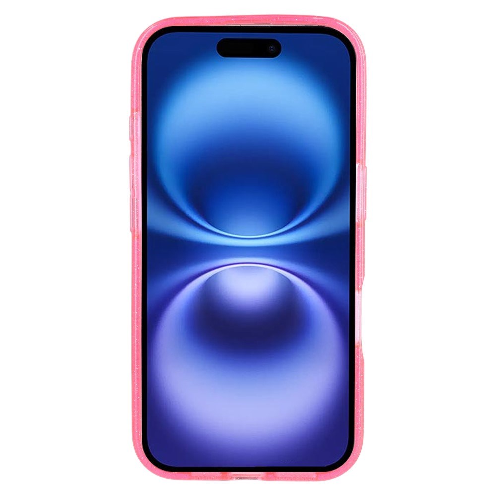 iPhone 16 Plus - EIDERWOOD Plast Glitter Deksel - MagSafe kompatibel - Rosa