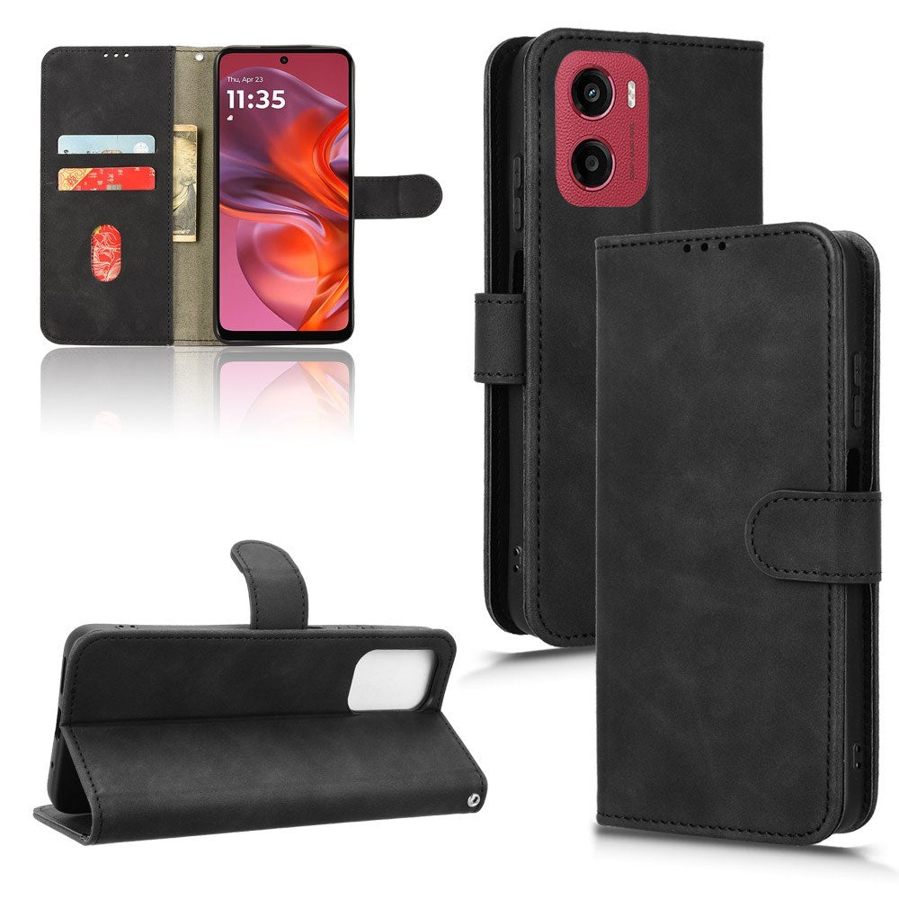 EIDERWOOD Motorola Moto G05 Flip Cover - Kortholder & Ståfunktion - Sort