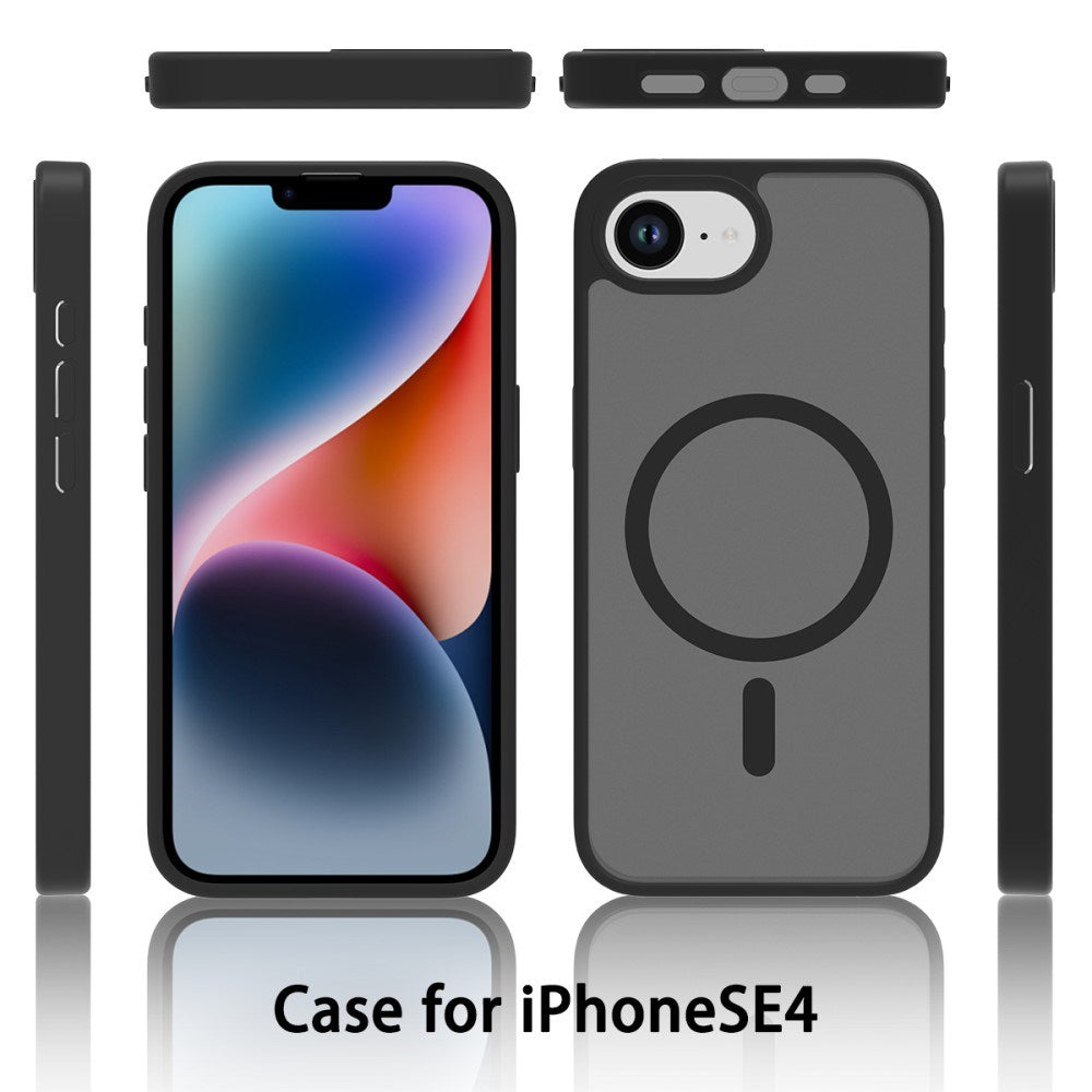 EIDERWOOD iPhone 16e Matte Hybrid Bakdeksel - MagSafe-kompatibel - Gjennomsiktig / Svart
