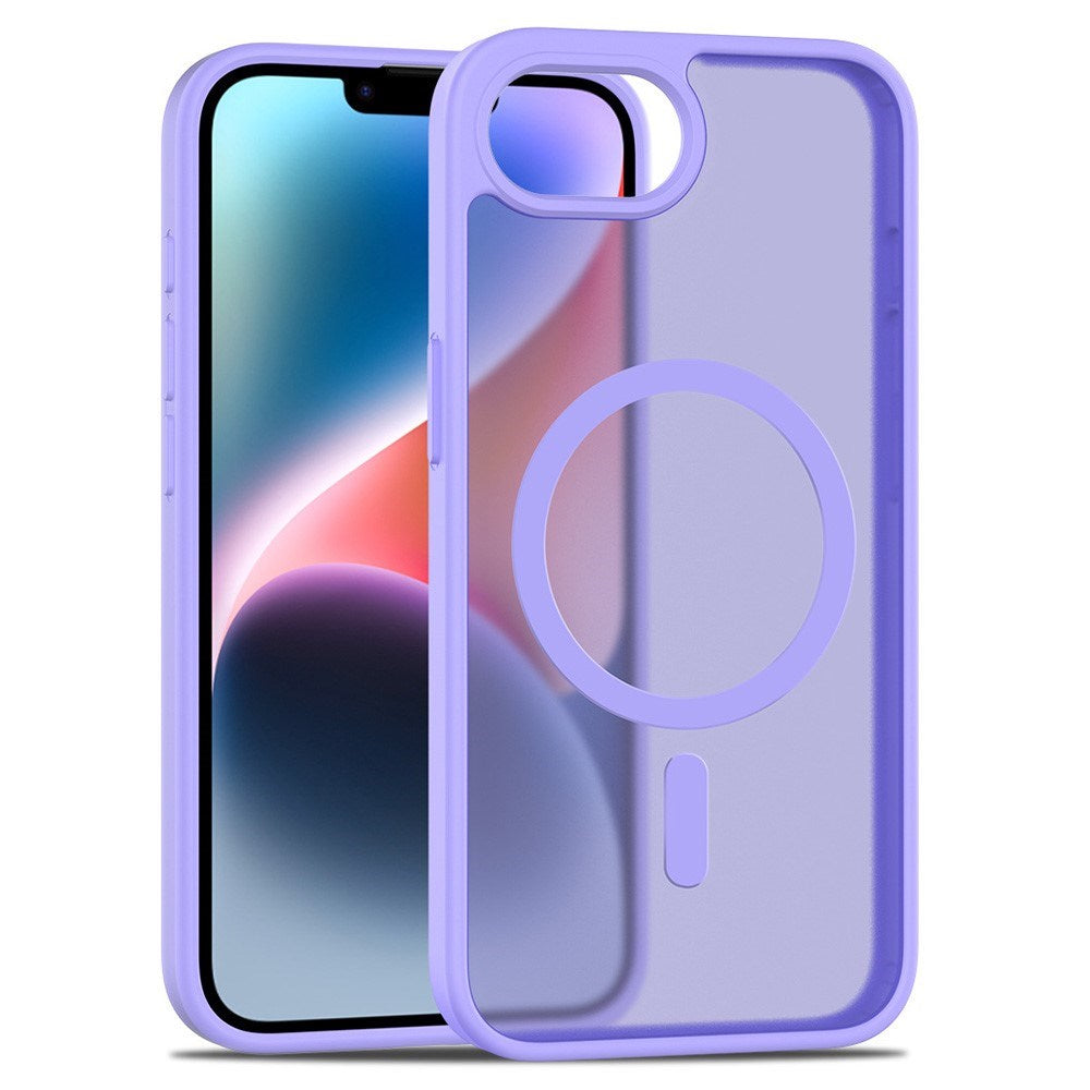 EIDERWOOD iPhone 16e Mat Hybrid Bagside Cover - MagSafe Kompatibel - Gennemsigtig / Lilla