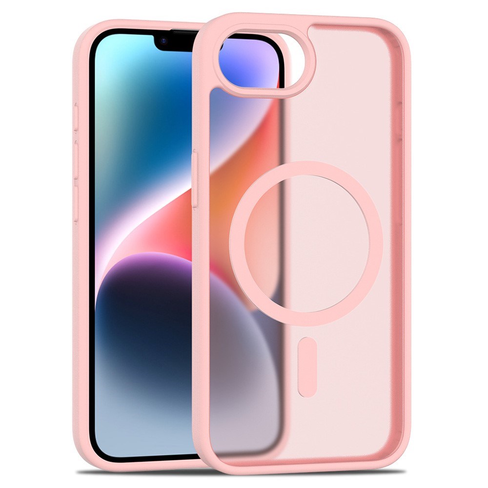 EIDERWOOD iPhone 16e Matte Hybrid Bakdeksel - MagSafe-kompatibel - Gjennomsiktig / Rosa