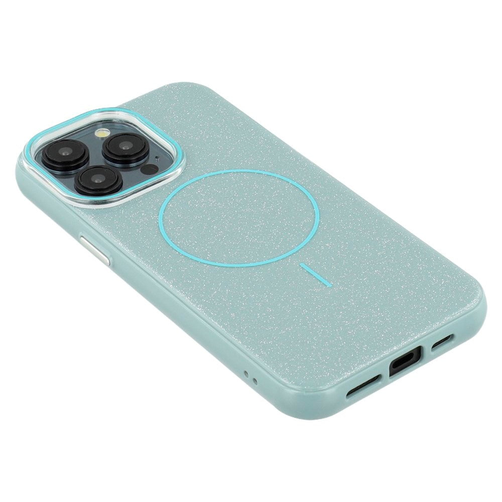 iPhone 15 Pro - EIDERWOOD Plastik Glitter Cover - MagSafe Kompatibel - Grøn