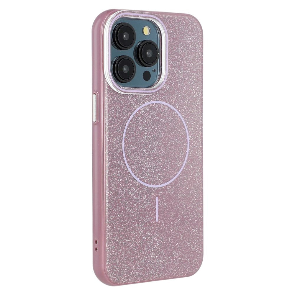 iPhone 15 Pro - EIDERWOOD Plastik Glitter Cover - MagSafe Kompatibel - Lilla