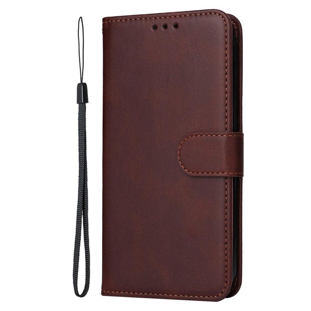 Realme 14X (5G) / C75 - EIDERWOOD Faux Leather Flip Cover m. Stropp - Brun