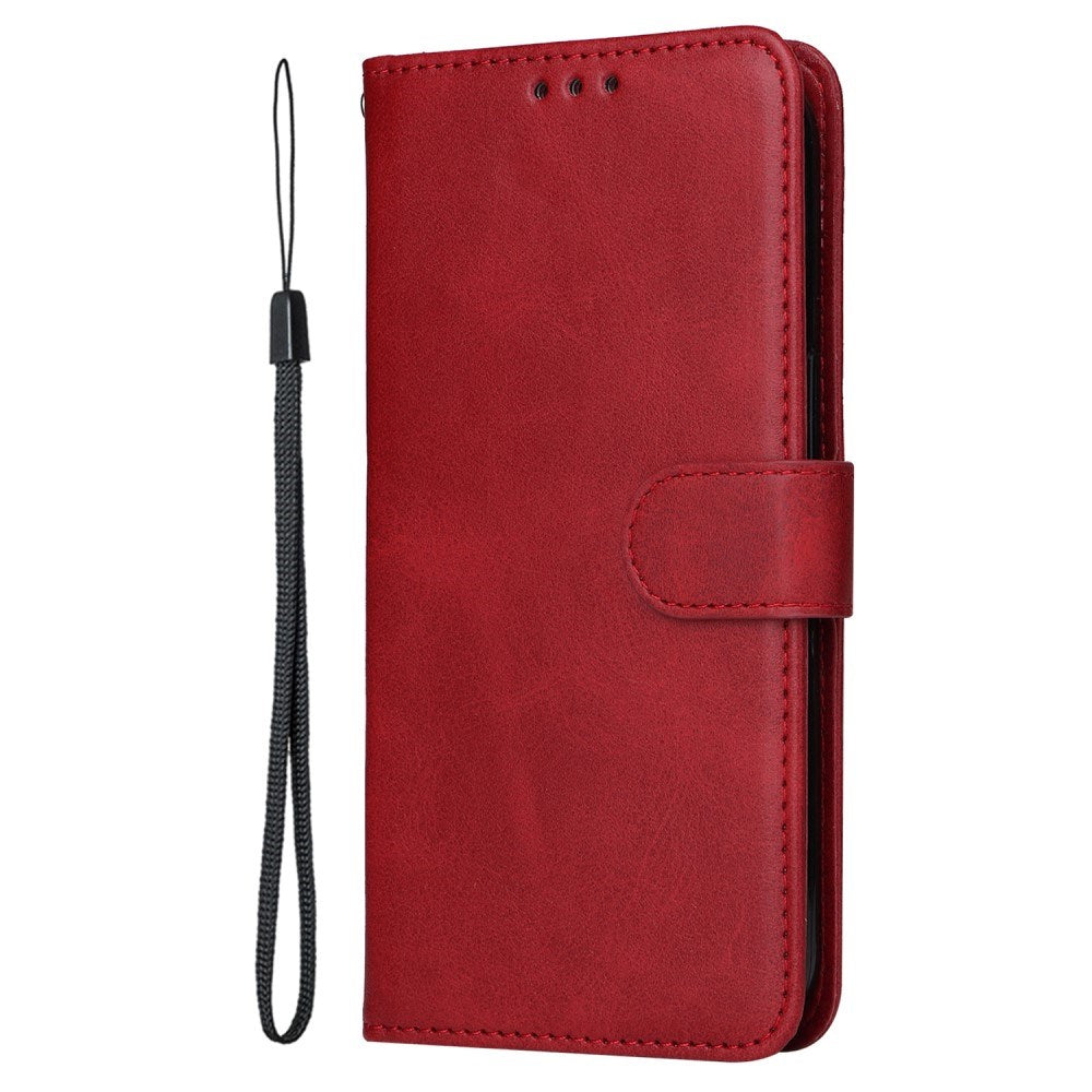 Realme 14X (5G) / C75 - EIDERWOOD Faux Leather Flip Cover m. Stropp - Rød