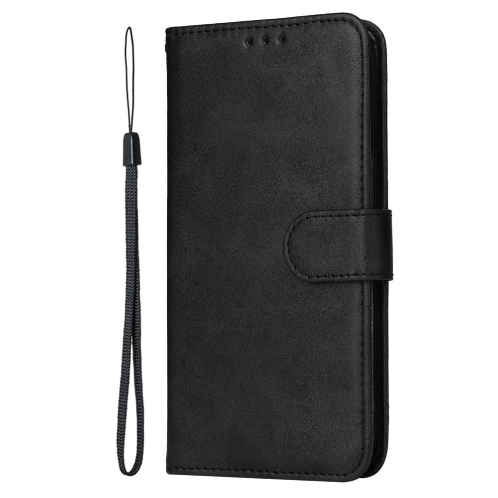 Realme 14X (5G) / C75 - EIDERWOOD Faux Leather Flip Cover m. Stropp - Svart
