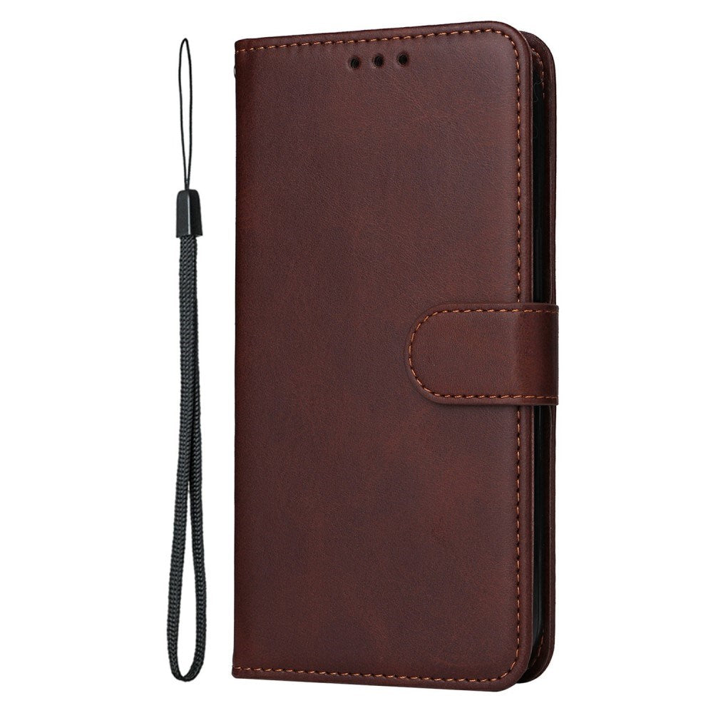 Motorola Moto E14 (4G) / G04 (4G) / G04s (4G) / G24 (4G) - EIDERWOOD Faux Leather Flip Cover m. Stropp - Brun