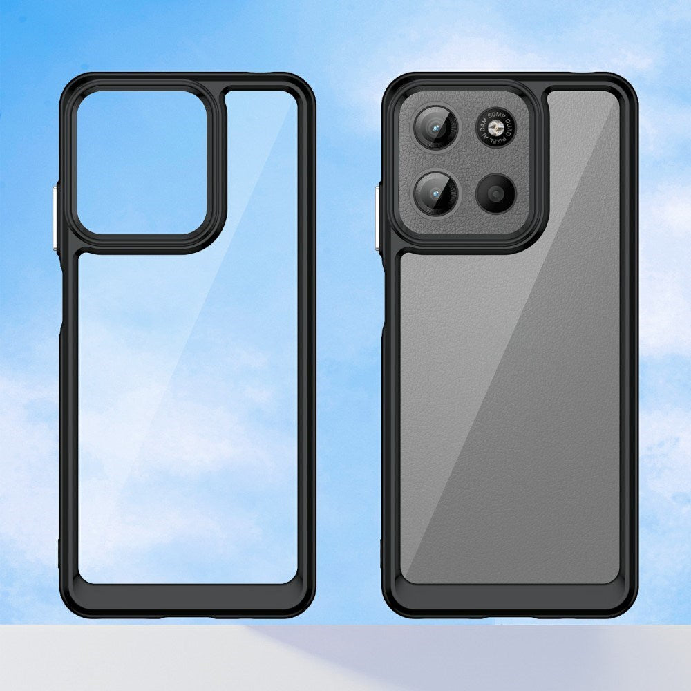 EIDERWOOD Motorola Moto G15 / G05 / E15 Hybrid plastbakdeksel - gjennomsiktig / svart kant