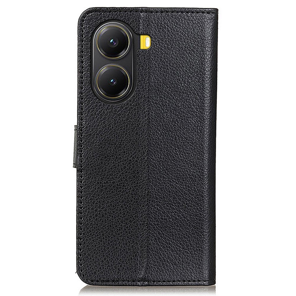 EIDERWOOD Xiaomi Poco X7 Pro Litchi Kunstlæder Flip Cover inkl. Kortholder - Sort