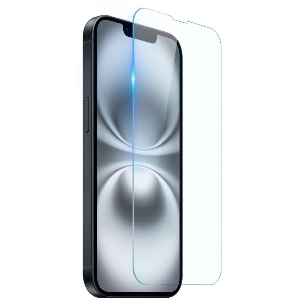 iPhone 16e - 2-i-1 fleksibelt plastdeksel / skjermbeskytter i herdet glass - Gjennomsiktig