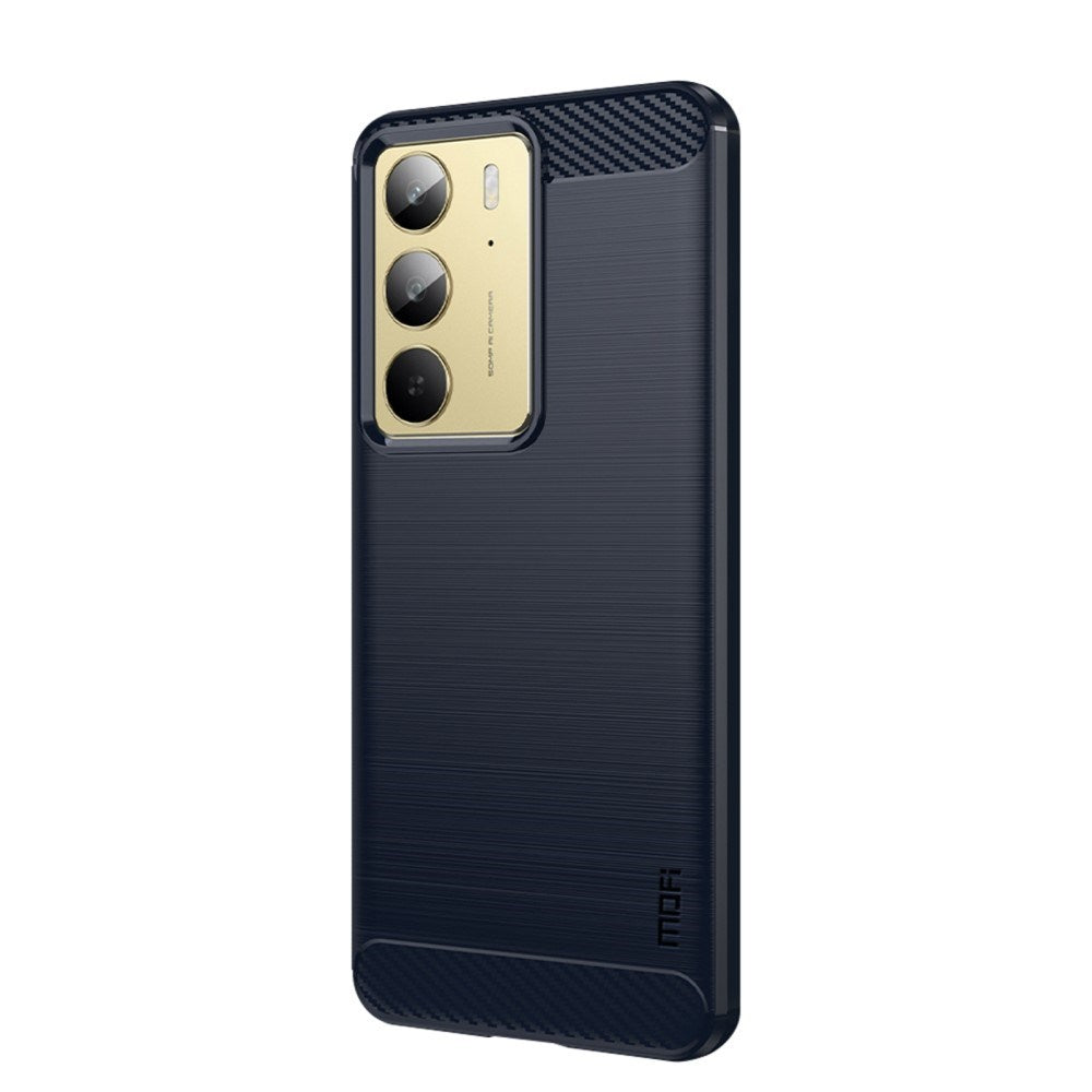 Realme 14X (5G) Brushed Carbon Bagside Cover - Blå