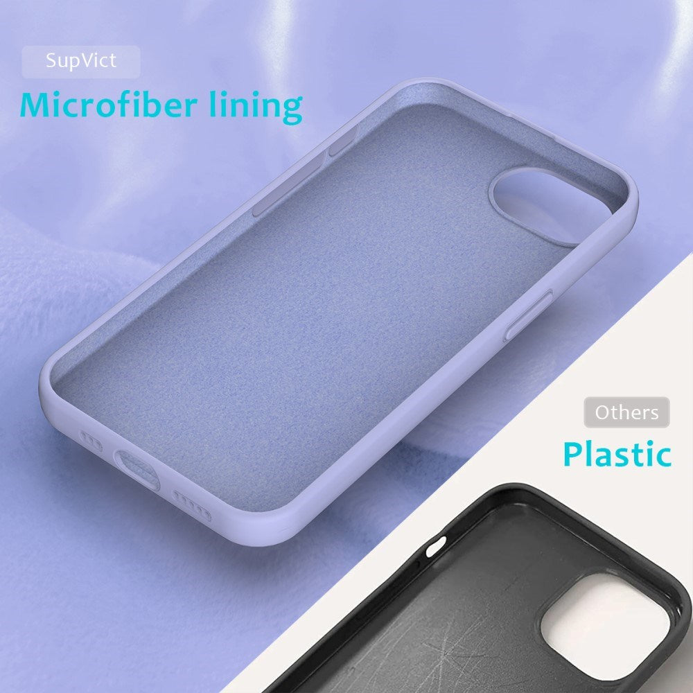 EIDERWOOD iPhone 16e Silikonetui - Foret innside - Lavendel