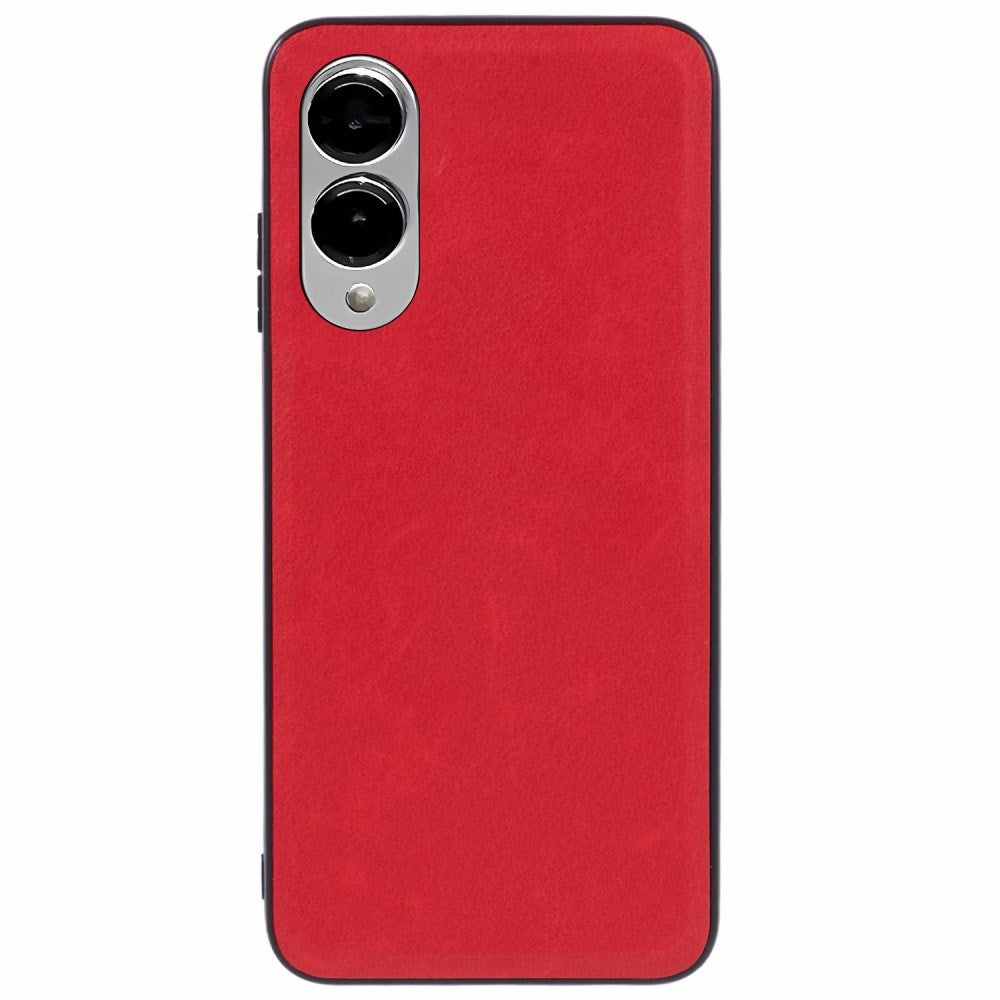 EIDERWOOD Samsung Galaxy S25 Edge Kunstlæderbelagt Plastik Bagside Cover - Rød