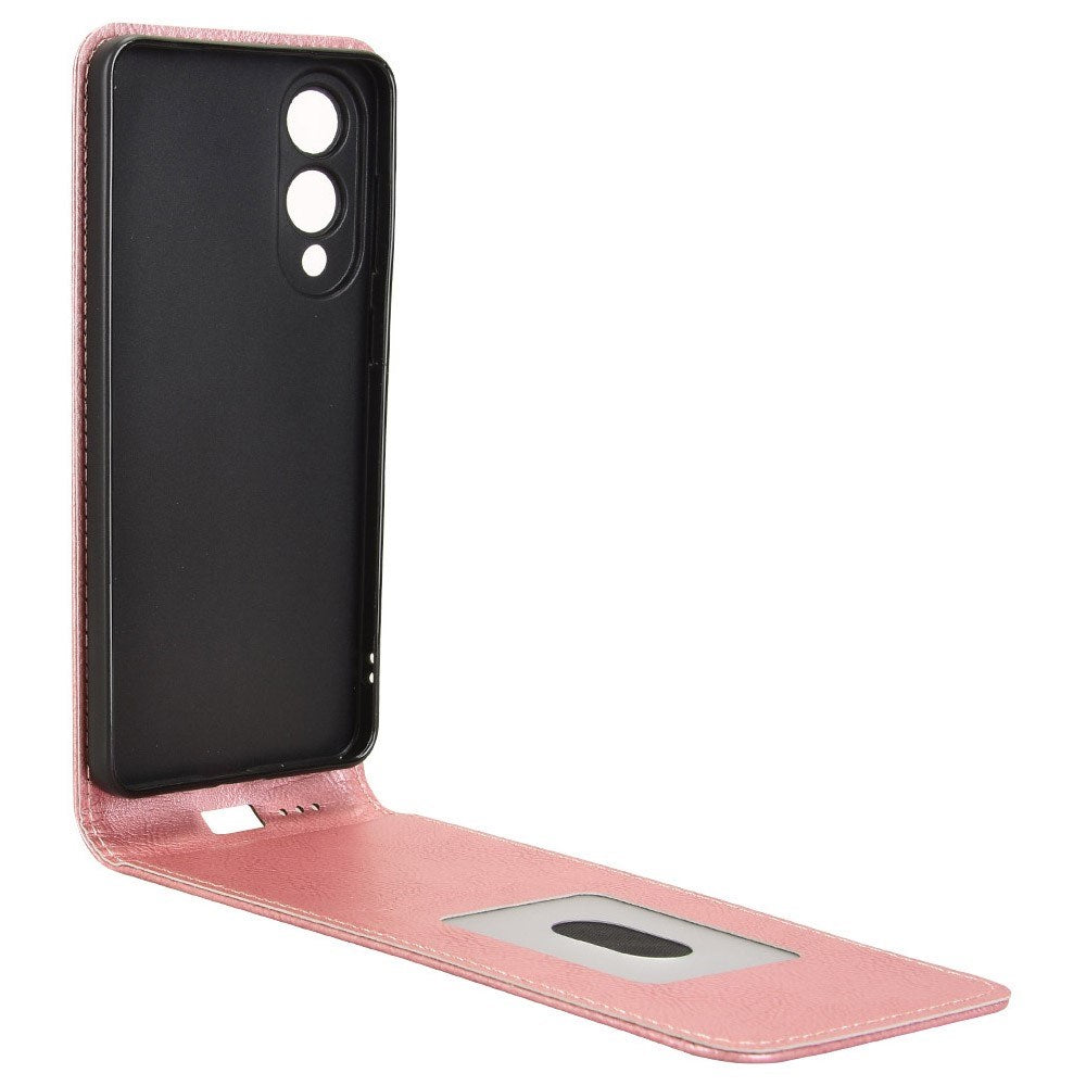 EIDERWOOD Samsung Galaxy S25 Edge Vertikalt Flip Case - Indbygget Kortholder - Rose Gold