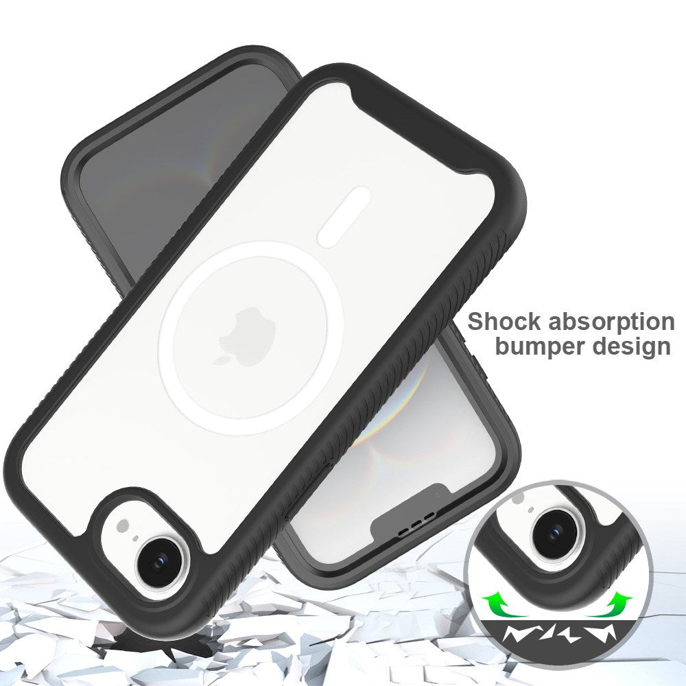 EIDERWOOD iPhone 16e 2-i-1 Bagside Cover med Indbygget Skærmbeskyttelse - Sort