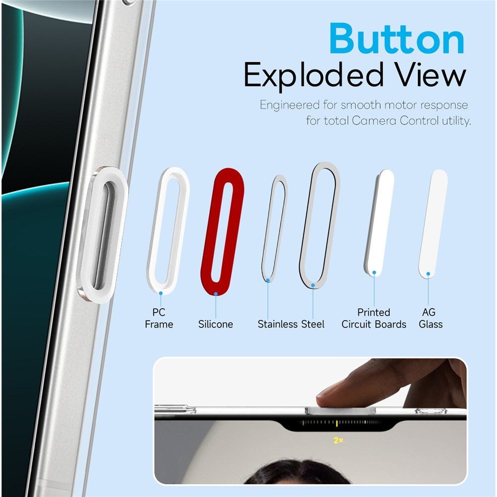 iPhone 16 Pro NORTHJO 360° Beskyttelsessæt - Kameralinseglas - Skærmbeskyttelsesglas - Hybrid Mobil Cover - MagSafe Kompatibel - Gennemsigtig