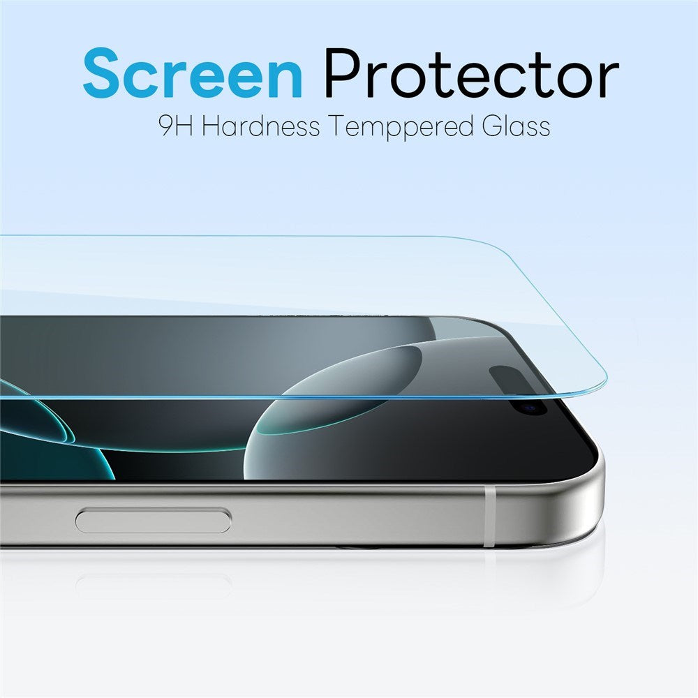 iPhone 16 Pro NORTHJO 360° Beskyttelsessæt - Kameralinseglas - Skærmbeskyttelsesglas - Hybrid Mobil Cover - MagSafe Kompatibel - Gennemsigtig