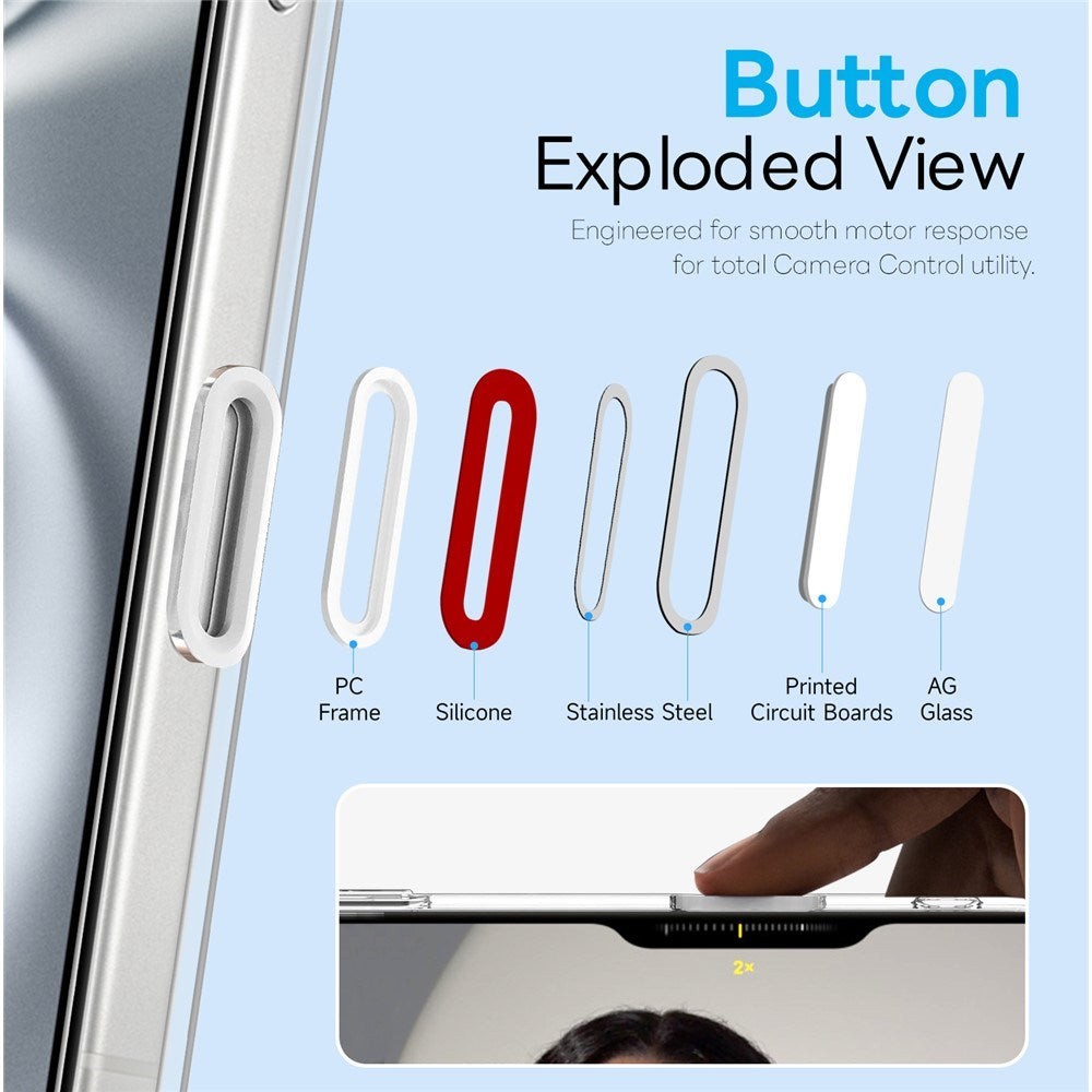iPhone 16 Plus NORTHJO 360° Beskyttelsessæt - Kameralinseglas - Skærmbeskyttelsesglas - Hybrid Mobil Cover - MagSafe Kompatibel - Gennemsigtig