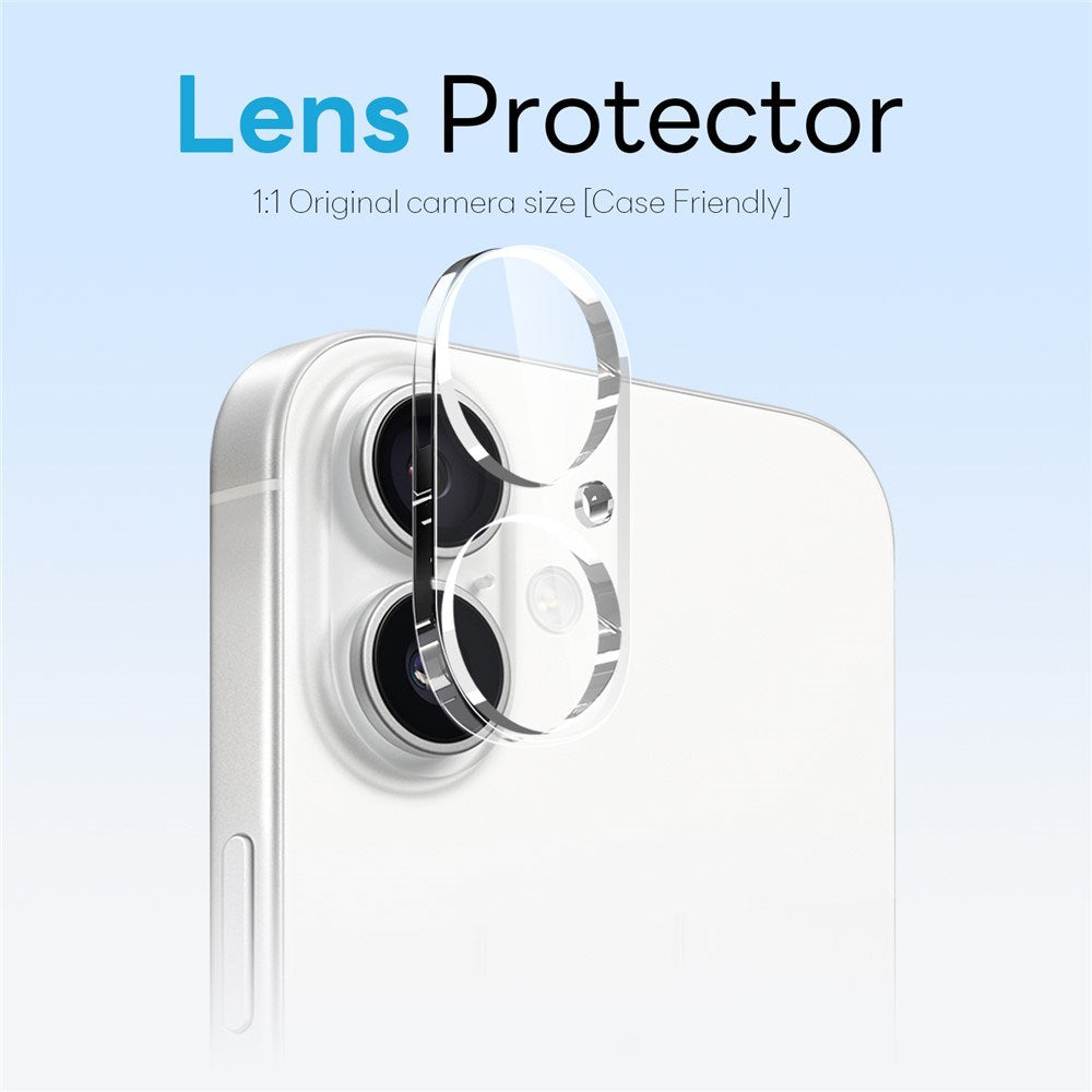 iPhone 16 Plus NORTHJO 360° Beskyttelsessæt - Kameralinseglas - Skærmbeskyttelsesglas - Hybrid Mobil Cover - MagSafe Kompatibel - Gennemsigtig