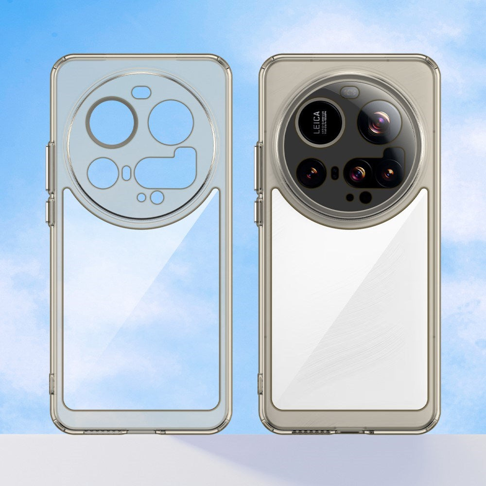 Xiaomi 15 Ultra - EIDERWOOD Hybrid Plastik Cover - Gennemsigtig / Grå