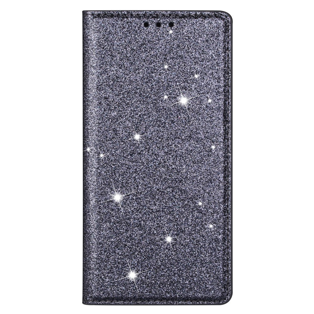EIDERWOOD Samsung Galaxy S25 Edge Faux Leather Flip Cover m. Lommebok - Glitter - Grå