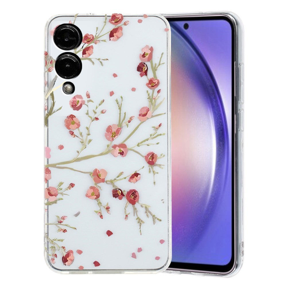 EIDERWOOD Samsung Galaxy S25 Edge fleksibelt plastbakdeksel m. Motiv - Transparent / Blomster