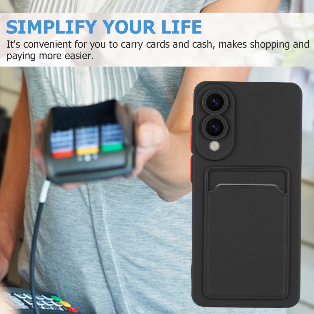 Samsung Galaxy S25 Edge - EIDERWOOD Fleksibelt Plastik Cover m. Kortholder - Sort