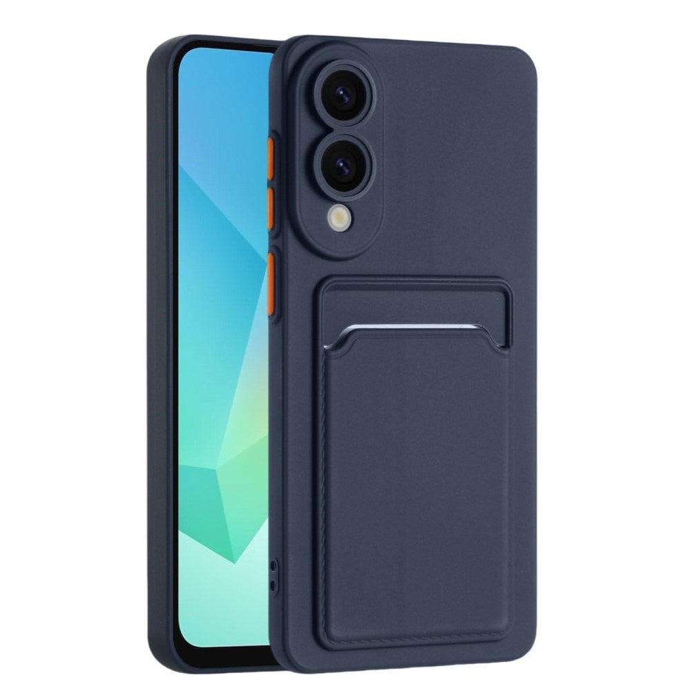Samsung Galaxy S25 Edge - EIDERWOOD fleksibelt plastdeksel m. Kortholder - Blå