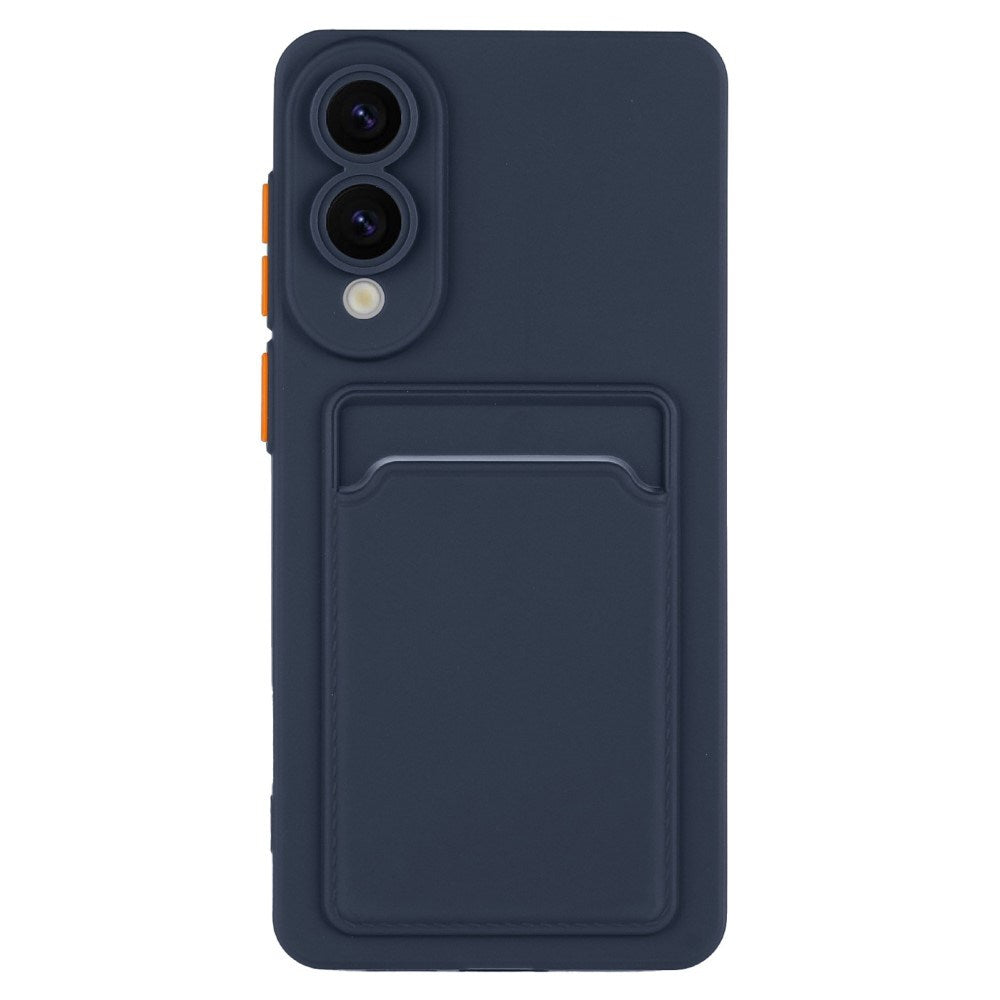 Samsung Galaxy S25 Edge - EIDERWOOD fleksibelt plastdeksel m. Kortholder - Blå