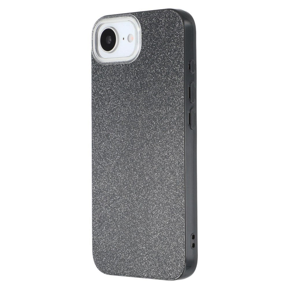 EIDERWOOD IPhone 16e Fleksibelt Plastik Bagside Cover m. Glimmer - Sort