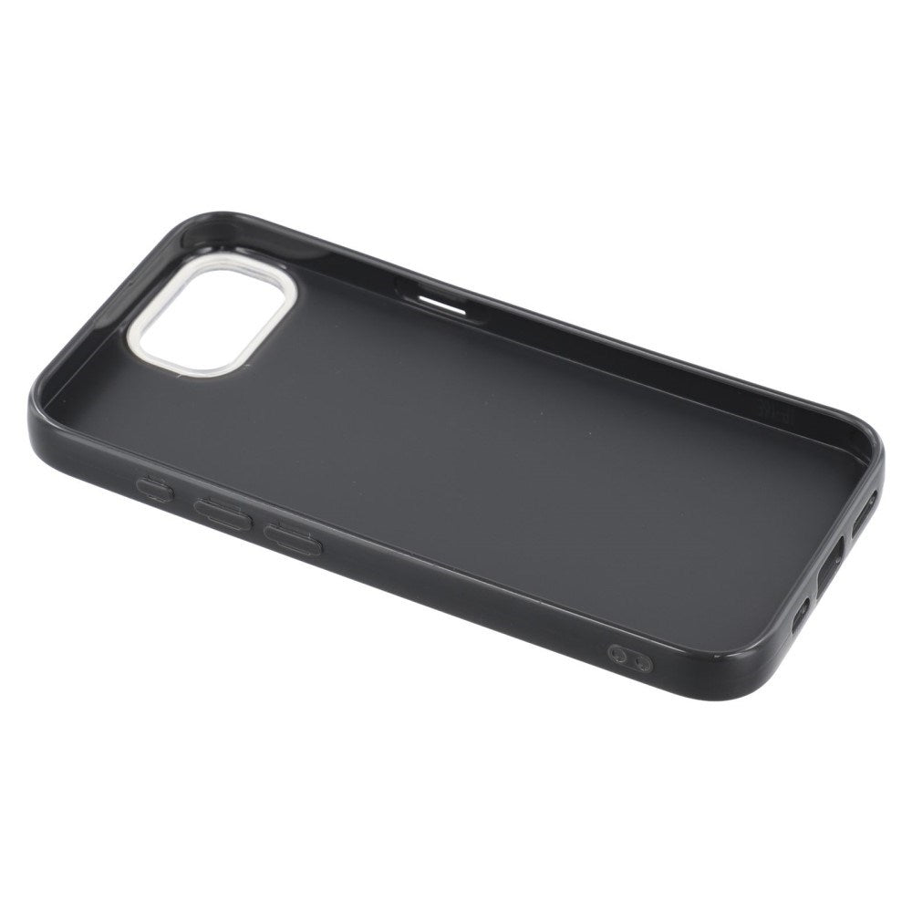 EIDERWOOD IPhone 16e Fleksibelt Plastik Bagside Cover m. Glimmer - Sort