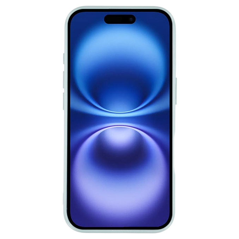 EIDERWOOD IPhone 16 Fleksibelt Plastik Bagside Cover m. Glimmer - Lysegrøn