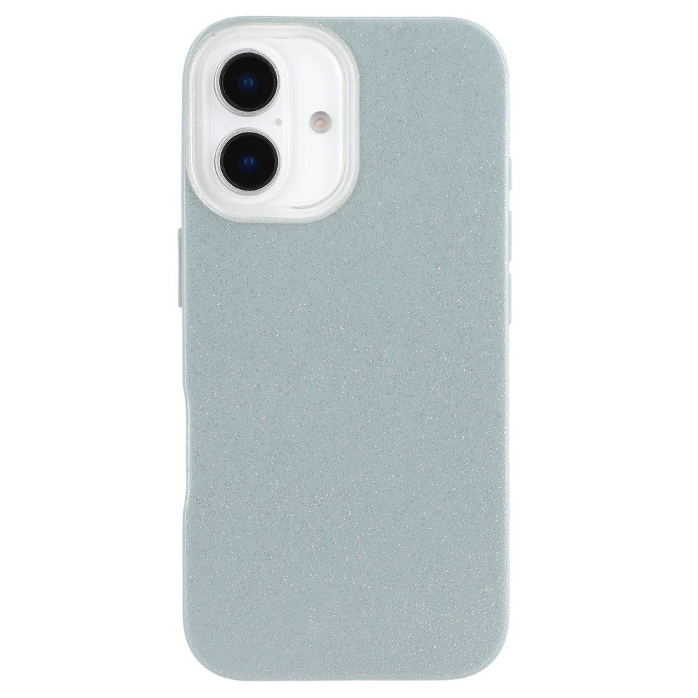 EIDERWOOD IPhone 16 Fleksibelt Plastik Bagside Cover m. Glimmer - Lysegrøn